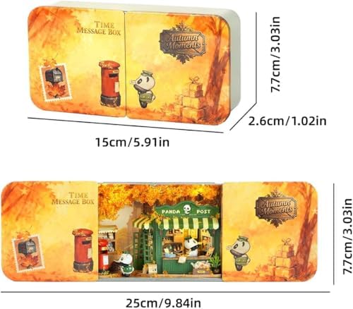 CUTEROOM DIY Miniature Dollhouse Kit in Metal Tin-Autumn Moments - Image 2