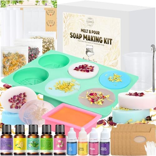Jcoos Soap Making Kit, Complete DIY Soap Making Kit for Kids Adults by PartyCarnivalBeautyGlamor