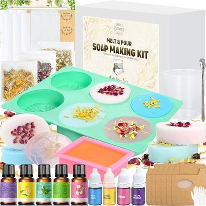 Jcoos Soap Making Kit, Complete DIY Soap Making Kit for Kids Adults by PartyCarnivalBeautyGlamor