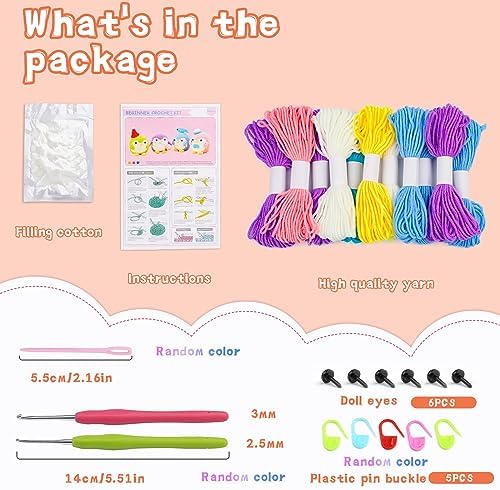 IMZAY 2 Pack Crochet Kit for Beginners Crochet Animals Kit - Image 2