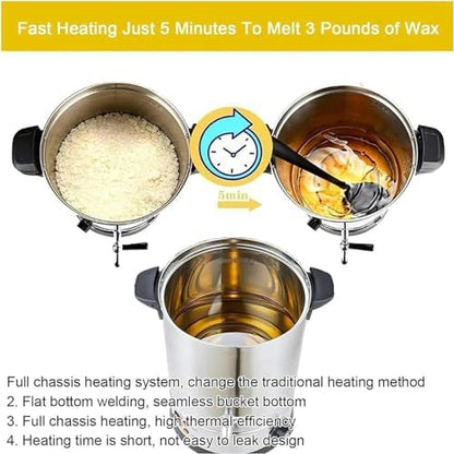 8l/12l/16l/20l Non-Stick Candle Melter, Electric Candle Making Melting Pot, Soy Wax and Beeswax Candles, DIY Candle Making Complete Kit, Ideal for Adult Beginners ，12l - Image 4