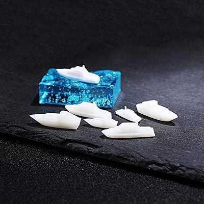 Woohome 16 PCS Jewelry Making Supplies - Resin Moulds & Fillers, 3D Mini Cruise Ship Whale Jellyfish Diver Moulds for Art Resin Crafts - Image 5