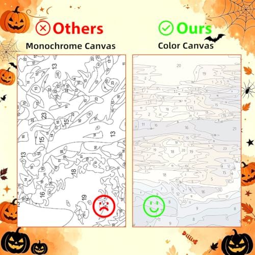 Aestalrcus Halloween Paint by Numbers Kit for Adults, Ghost, 16x20inch - Image 5