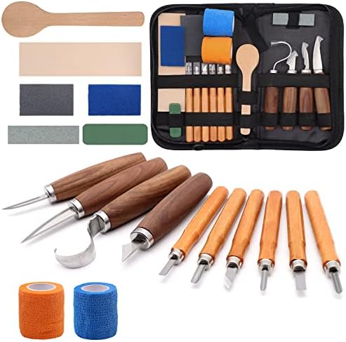 VIBRATITE Wood Carving Kit, 19 PCS Wood Carving Tools for Beginners by VIBRATITE
