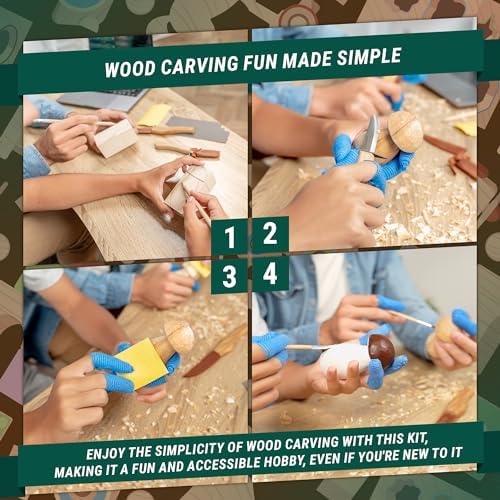 BeaverCraft DIY09 Wood Carving Kit BW10 Large Basswood Carving Blocks Set for Wood Carving Unfinished Wood Blocks - Image 5