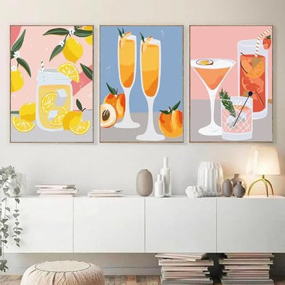 CasaWeave 6 Pack Paint by Numbers Kit for Adults Beginners,DIY Acrylic Paint by Number Kits On Canvas Without Frame,Cocktail Adult Paint by Number for Home Wall Decor 7.8x11.8inch - Image 2