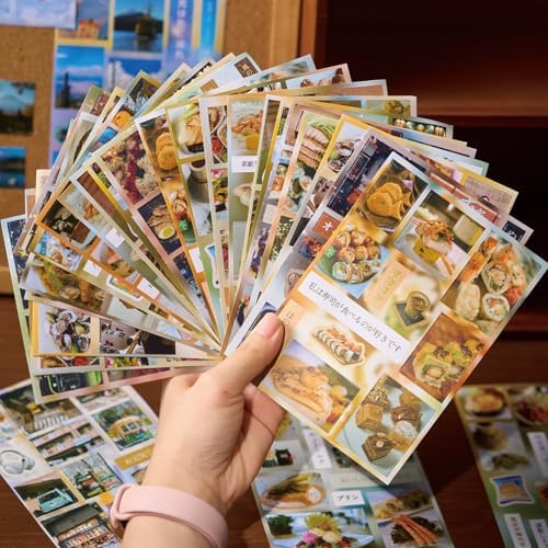Japanese Food Sticker Book - 20 Sheets Kawaii Sushi Ramen Stickers for Journals, Planners, Scrapbooking & Water Bottles - Retro Izakaya Vibe Vinyl Decals (277 Pcs, Brown) - Image 4