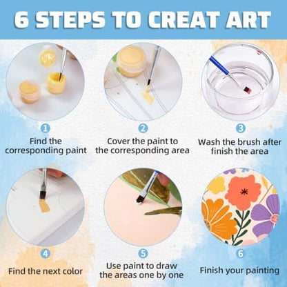Aestalrcus Flower Paint by Numbers Kit for Adults Beginner, 16x20inch - Image 6