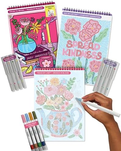 Lifelines FlowArt Activity Pads, 3-Pack, Dot-by-Letter Coloring Books by LifeLines