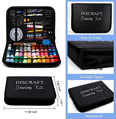 Sewing Kit, 182 Premium Sewing Supplies, 38 XL Thread Spools, Suitable for Traveller, Adults, Kids, Beginner, Emergency, DIY and Home By Inscraft - Image 4