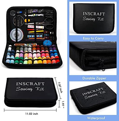 Sewing Kit, 182 Premium Sewing Supplies, 38 XL Thread Spools, Suitable for Traveller, Adults, Kids, Beginner, Emergency, DIY and Home By Inscraft - Image 4