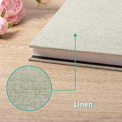 Large Photo Album Self Adhesive 4x6 5x7 6x8 8x10 Pictures Scrapbook Magnetic Album DIY Scrap Book 60 Sticky Pages Linen Cover DIY Photo Album with A Metallic Pen and DIY Accessories(Grass Green) - Image 5