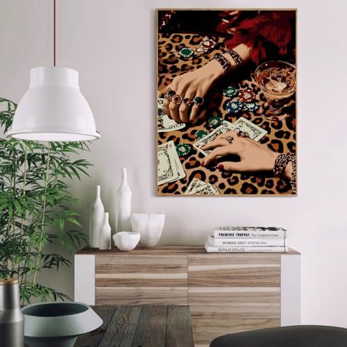 Paint by Numbers Kit for Adults,Leopard Disco Paint by Number 16x20 In - Image 4
