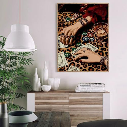 Paint by Numbers Kit for Adults,Leopard Disco Paint by Number 16x20 In - Image 4