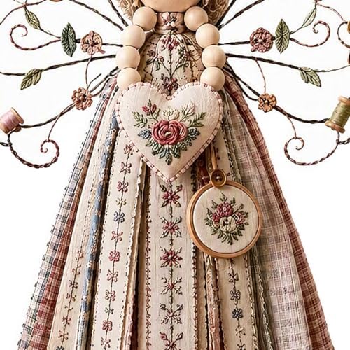 Angel Fabric Hanging DIY Kit Macrame Wall Weaving Craft for Adults - Image 4