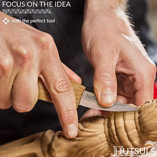 Hutsuls Wood Whittling Kit for Beginners - Razor Sharp Wood Carving Knife Set in Beautifully Designed Gift Box, Whittling Knife for Kids and Adults (8 Pieces) - Image 5