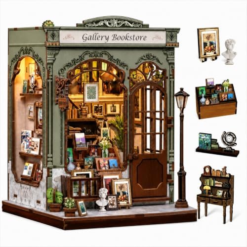 CUTEBEE Book Nook Kit, DIY Miniature House Kit for Adults Bookshop by CUTEBEE