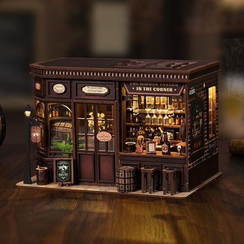 ISSEVE Book Nook Kit, Miniature House Kit Dollhouse Booknook Kit for Adults - Image 3