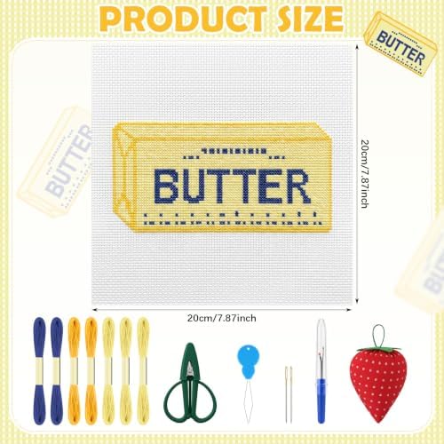 XunYee Needlepoint Canvas Kit, Butter - Image 2