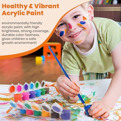 Bowetile 6 Pack Framed Paint by Numbers Kit for Adults Beginner, Landscape Adults' Paint-by-Number Kits on Canvas, Easy Acrylic Number Painting Kits for Home Decor Gifts, 8x8in - Image 4