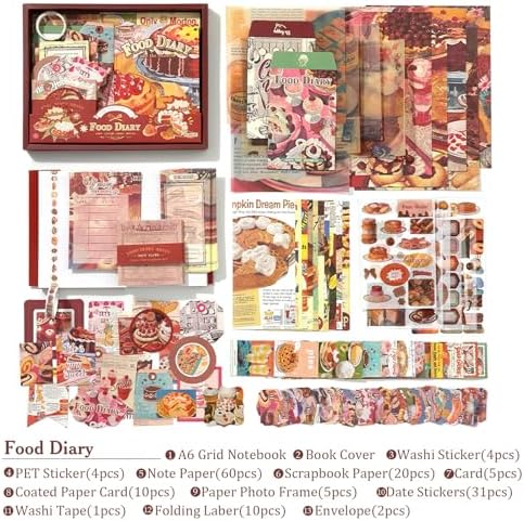 Scrapbooking Supplies Kit, Vintage Junk Journal Supplies,Cute Scrapbook Kit - Image 5