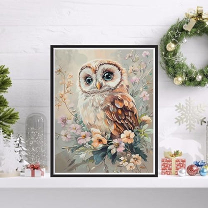 VIGEGU Owl Paint by Numbers Kit for Adults Beginner with Framed - Image 2