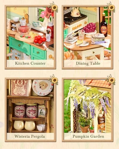 Rolife DIY Miniature House Kits-Sunlit Farmhouse Kitchen (Advanced Level) - Image 6
