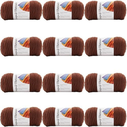 MICHAELS Bulk 12 Pack: Soft Classic™ Solid Yarn by Loops & Threads® by CraftSmart