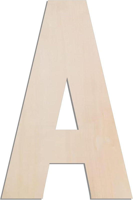 MGTECH 17 Inch Large Wooden Letter A, 1/4 in Thick Big Wood Letter for Crafts and Wall Decor