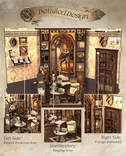 Book Nook Kit Bookshop Memories - 3D Wooden Puzzles with LED - Image 6