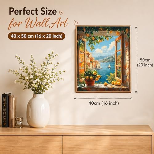 AUKELHJ Paint by Numbers Kit for Adults Beginner, Window View, 16X20 Inch - Image 3