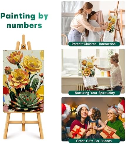 Framed Paint by Numbers Kit for Adults Beginner & Kids Ages 8-12, Flowers Plant Paint by Numbers with frame, without Easel, DIY Acrylic Number Painting for Adults for Home Decor Gift 8 x 12 Inch - Image 7