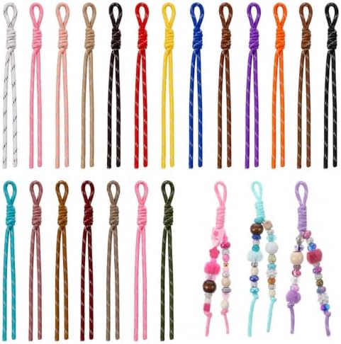 20 PCS Rope Keychain Paracord for Keychain Making Paracord Keychains Kit by Unknown