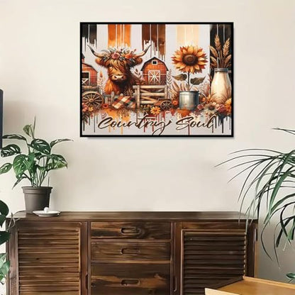 Xylogist Highland Cow Diamond Art Kits for Adults, 5D Diamond Painting - Image 3
