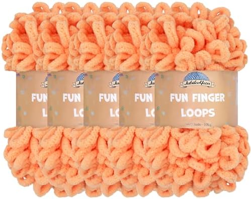 JubileeYarn Fun Finger Loops Yarn - Nectar - 5 Skeins by BambooMN