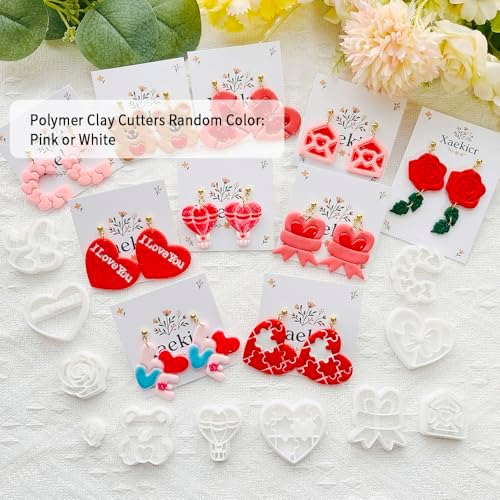 Xaekicr Heart Shape Polymer Clay Cutters Set – Polymer Molds & Clay Cutters for Polymer Clay, Decorative Earring, Clay Tools - Image 2