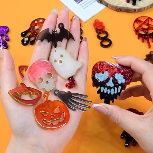 Resin Earring Mold with Hole, 3Pack Halloween Earring Casting Molds - Image 4