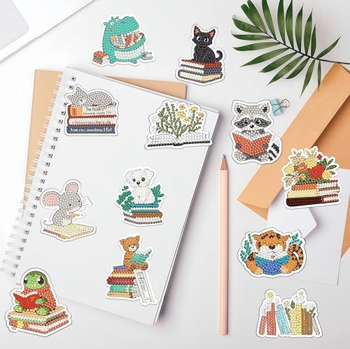 30 Pcs Book Diamond Painting Magnets Kits Diamond Art Fridge Magnet Refrigerator Sticker Diamond Painting kit for Beginners Adults DIY Art Craft Gifts Home Decors - Image 3