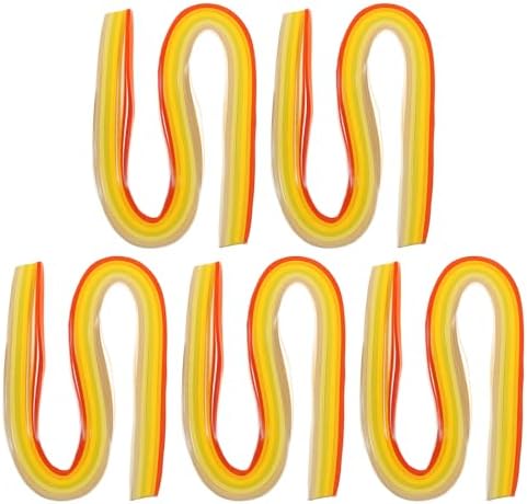 PATIKIL 600pcs Quilling Strips Paper 3/16"(5mm) 21" Origami Paper Quilling Strip for Art DIY Hand Craft Christmas, Yellow by PATIKIL