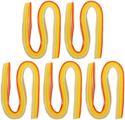 PATIKIL 600pcs Quilling Strips Paper 3/16"(5mm) 21" Origami Paper Quilling Strip for Art DIY Hand Craft Christmas, Yellow by PATIKIL