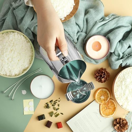 CraftBud 108 Piece DIY Soy Candle Making Kit for Adults & Kids, Include 12.4Oz Soy Wax, Wax Melter, Wicks, Dyes & More - Image 5