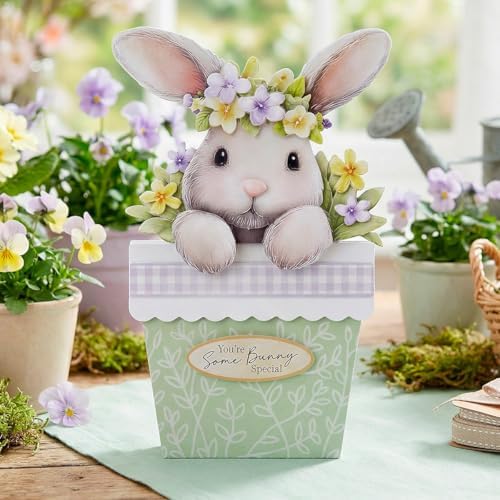 Katy Sue Bunny Tails & Flower Pots Card Making Kit – Make 8 Freestanding 3D Easter Bunny Cards – Includes Decoupage, Envelopes & Foam Pads – UK Made Papercraft Kit - Image 6