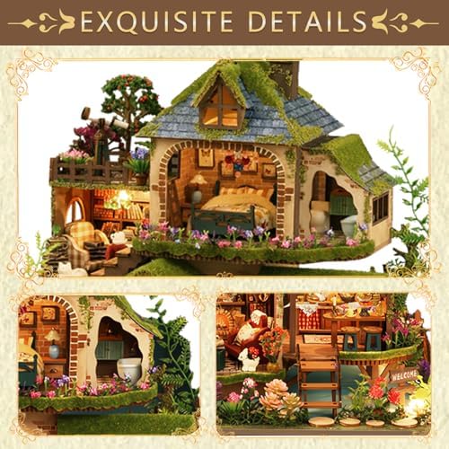 YSWOOD WORLD DIY Miniature House Kit for Adults, Mini House Kit with LED - Image 4
