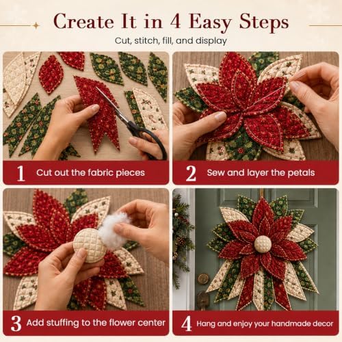 Daily Partner Quilted Christmas Door Hanging DIY Sewing Kit (E1) - Image 5