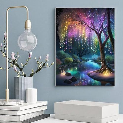 Yunruily Tree Paint by Number Kits for Adults-Paint by Numbers Kits for Adults,Tree of Life Paint by Number Kits on Canvas Perfect for Gifts Home Wall Decor(16x20inch) - Image 2