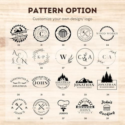 Custom Branding Iron for Wood, Food & Leather | Personalized Wood Branding Iron for Logo, Name, & Patterns | Leather Stamping Kit for Logo Making (2.5" X 2.5" Stamp Head) - Image 5