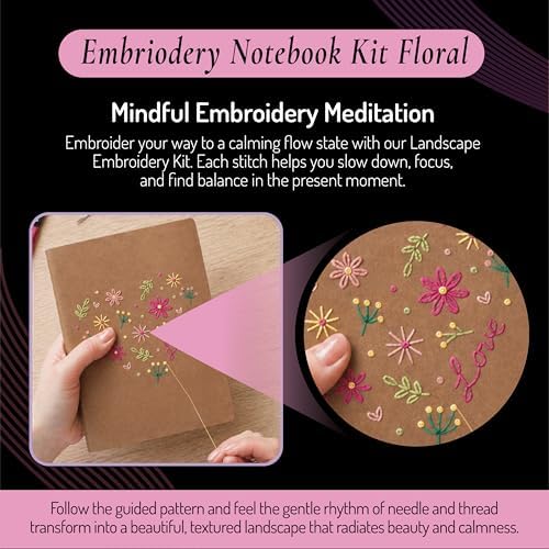Unwynd Embroidery Kit Floral for Adults and Beginners, Cross stitch Crafts - Image 6