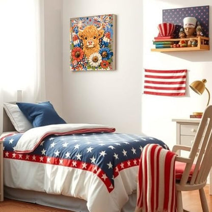 Gemozaic 4th of July Framed Paint by Numbers Kit for Adults and Kids 8-12 - Image 5