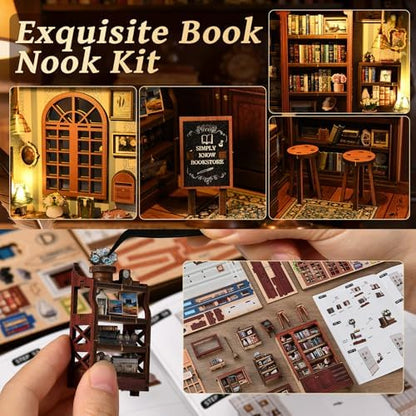 DIY Book Nook Kit for Adults, Miniature House Kit, Reading Room - Image 3