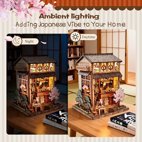 DIY Book Nook, Miniature House Kit with LED Lights - Yakitori Grill House - Image 4